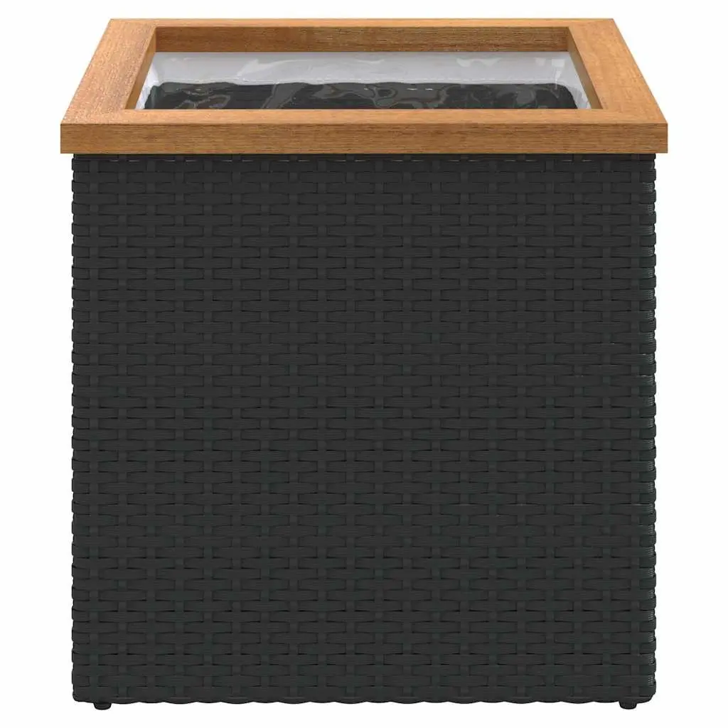 Poly Rattan Planter Outdoor Garden Flower Pot 40x40x40 cm