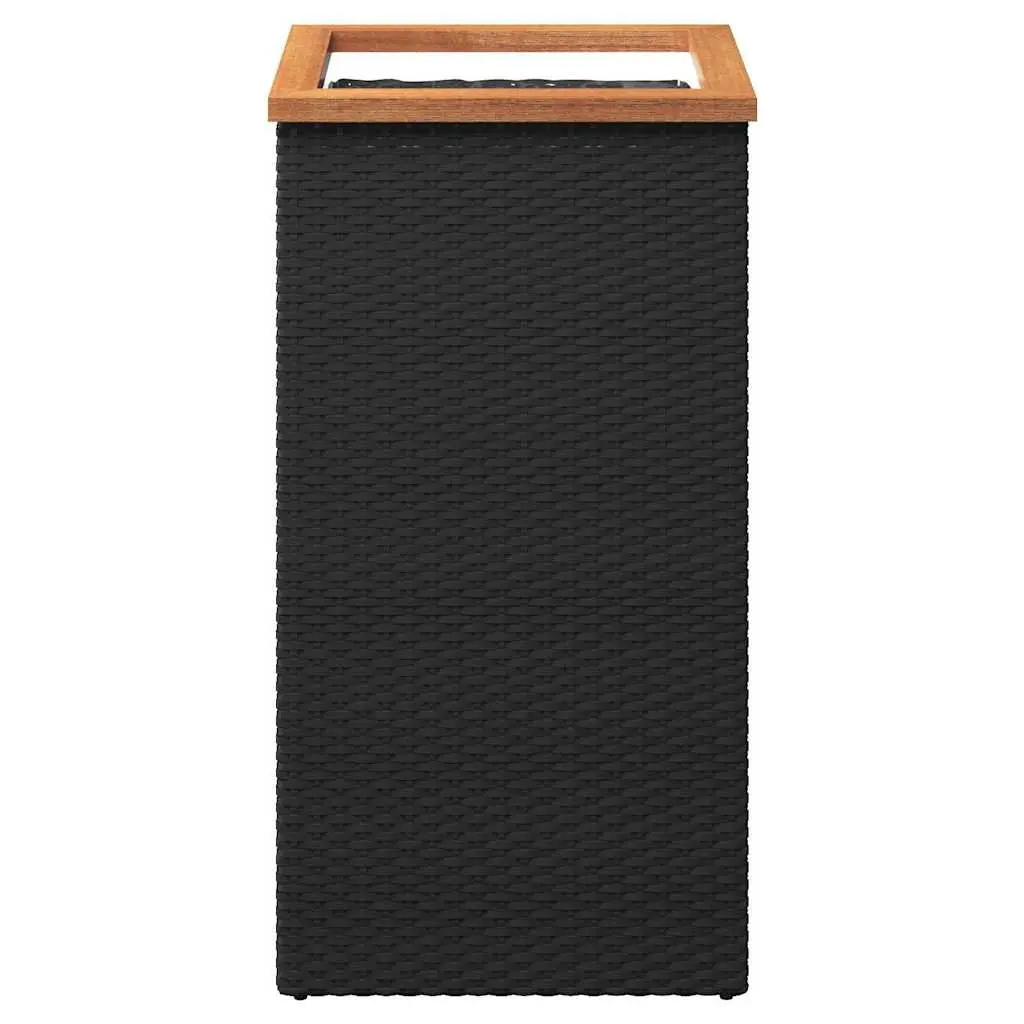 Planter Outdoor 40x40x80 cm Poly Rattan Raised Garden Bed