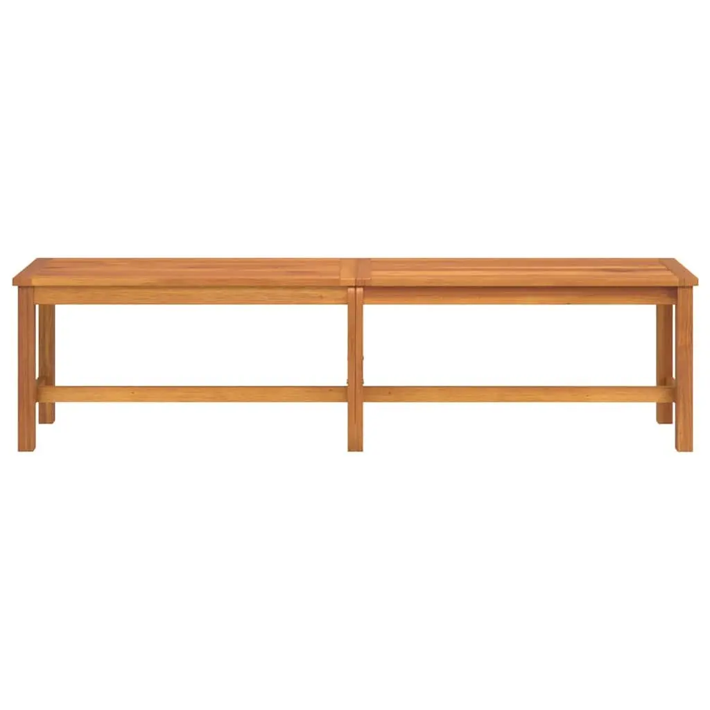 Acacia Wood Garden Bench 180cm Indoor Outdoor Seating Brown Sturdy Frame