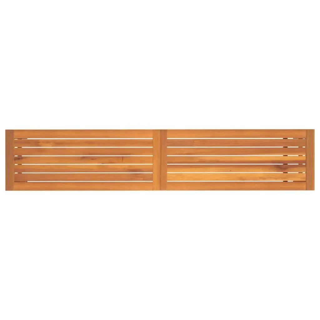 Acacia Wood Garden Bench 180cm Indoor Outdoor Seating Brown Sturdy Frame