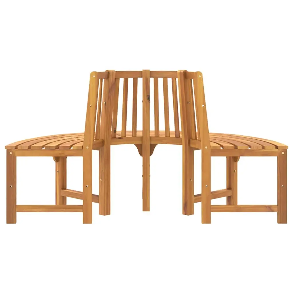 Half Round Tree Bench Outdoor Seating Ø160cm Solid Eucalyptus Wood Brown