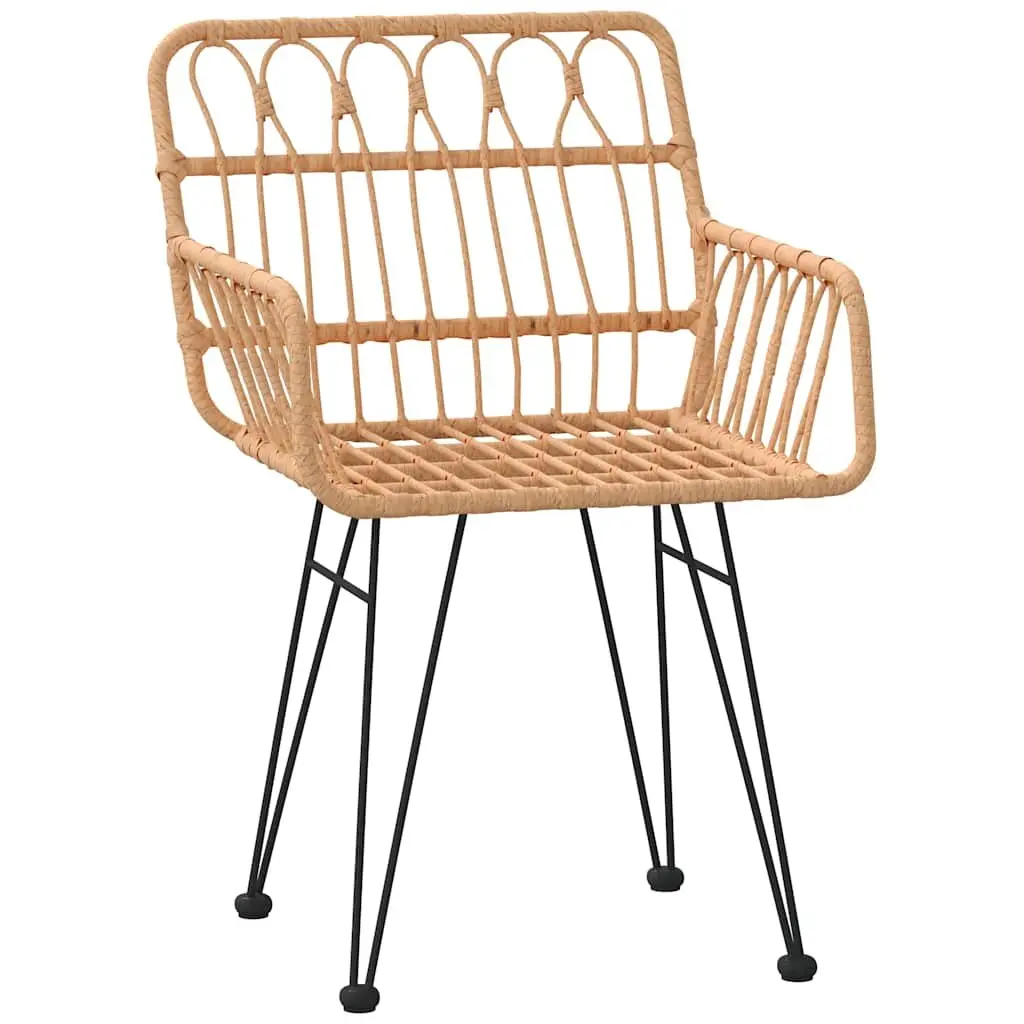 Outdoor Garden Chairs Patio Seating 2 Piece Brown