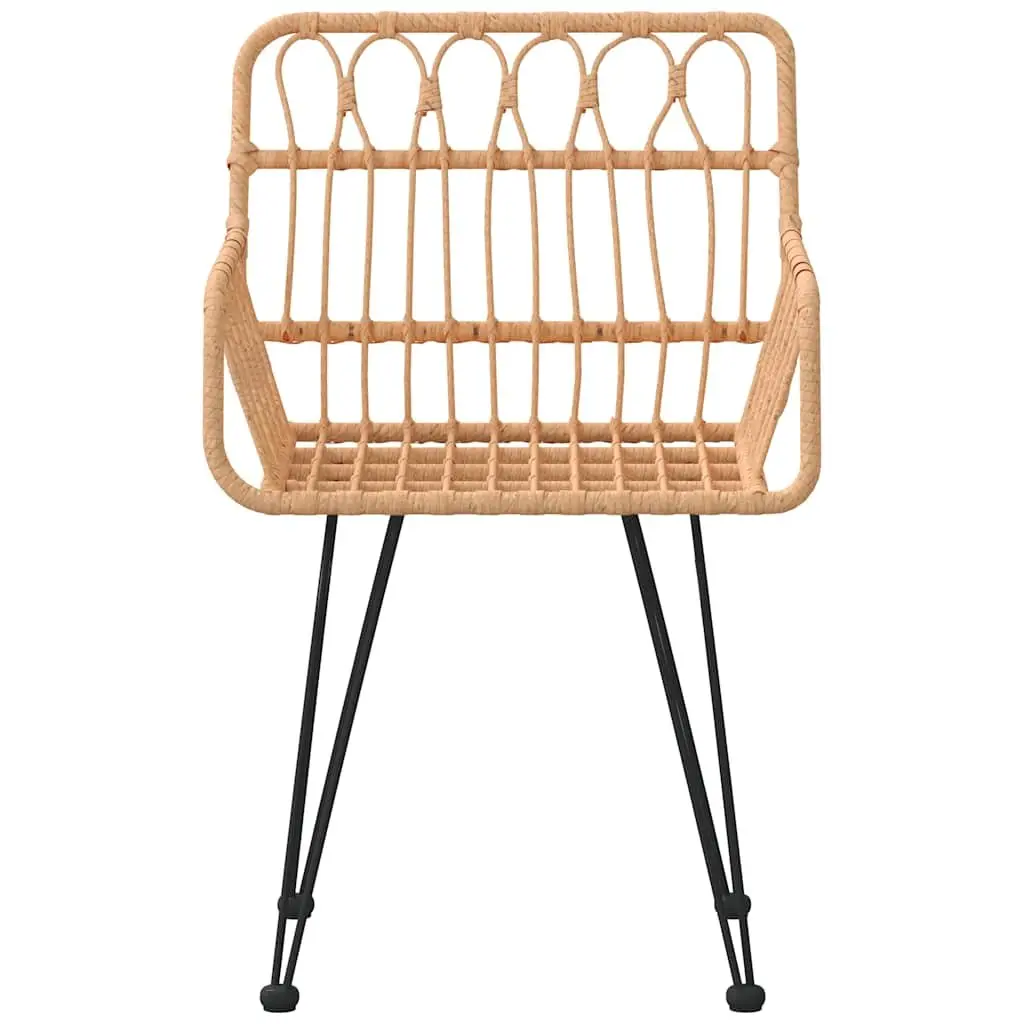 Outdoor Garden Chairs Patio Seating 2 Piece Brown