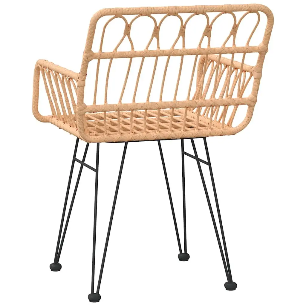 Outdoor Garden Chairs Patio Seating 2 Piece Brown