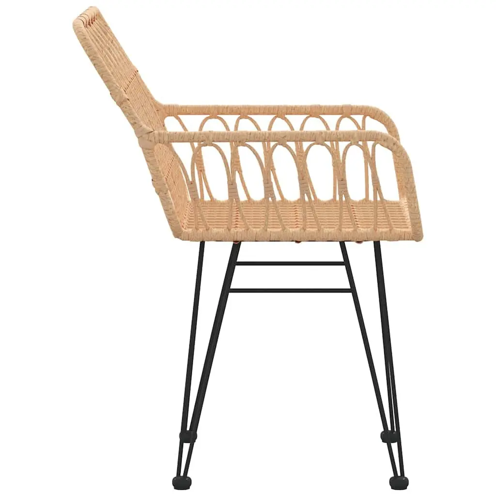 Outdoor Garden Chairs Patio Seating 2 Piece Brown