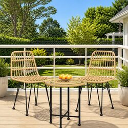 Specifications of 2-Piece Brown Rattan Garden Chairs