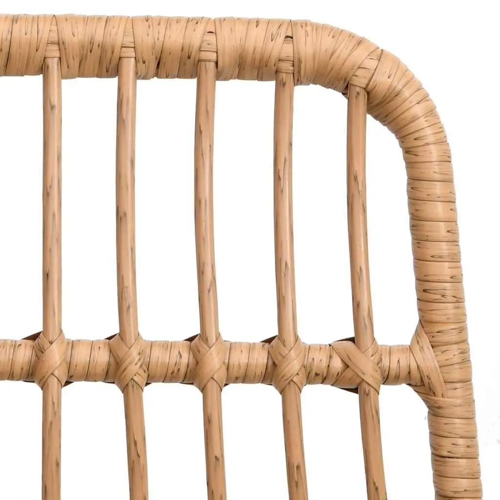 2-Piece Brown Rattan Garden Chairs