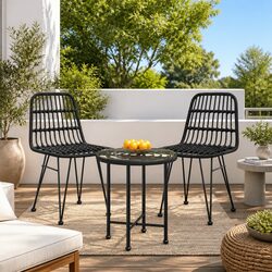 Specifications for Black Patio Dining Chairs Set of 2