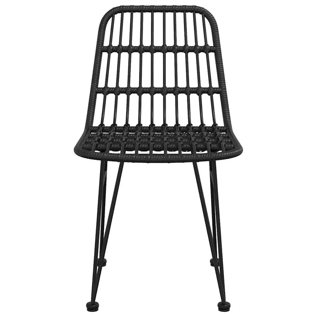 Black Patio Dining Chairs Set of 2