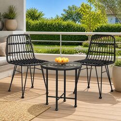 Specifications of Round Dining Table: 50 cm, Black Glass