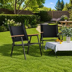 Specifications of Portable Camping Chairs, 2 pcs, Black