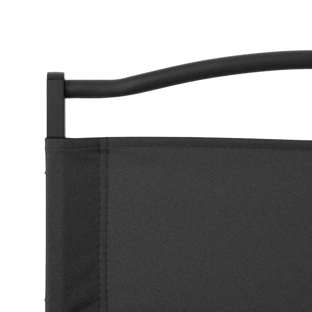Folding Camping Chairs for Outdoor Use Black 2 Piece