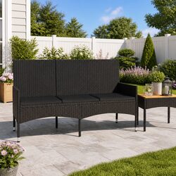 Specifications for 3-Seater Outdoor Garden Bench with Cushions