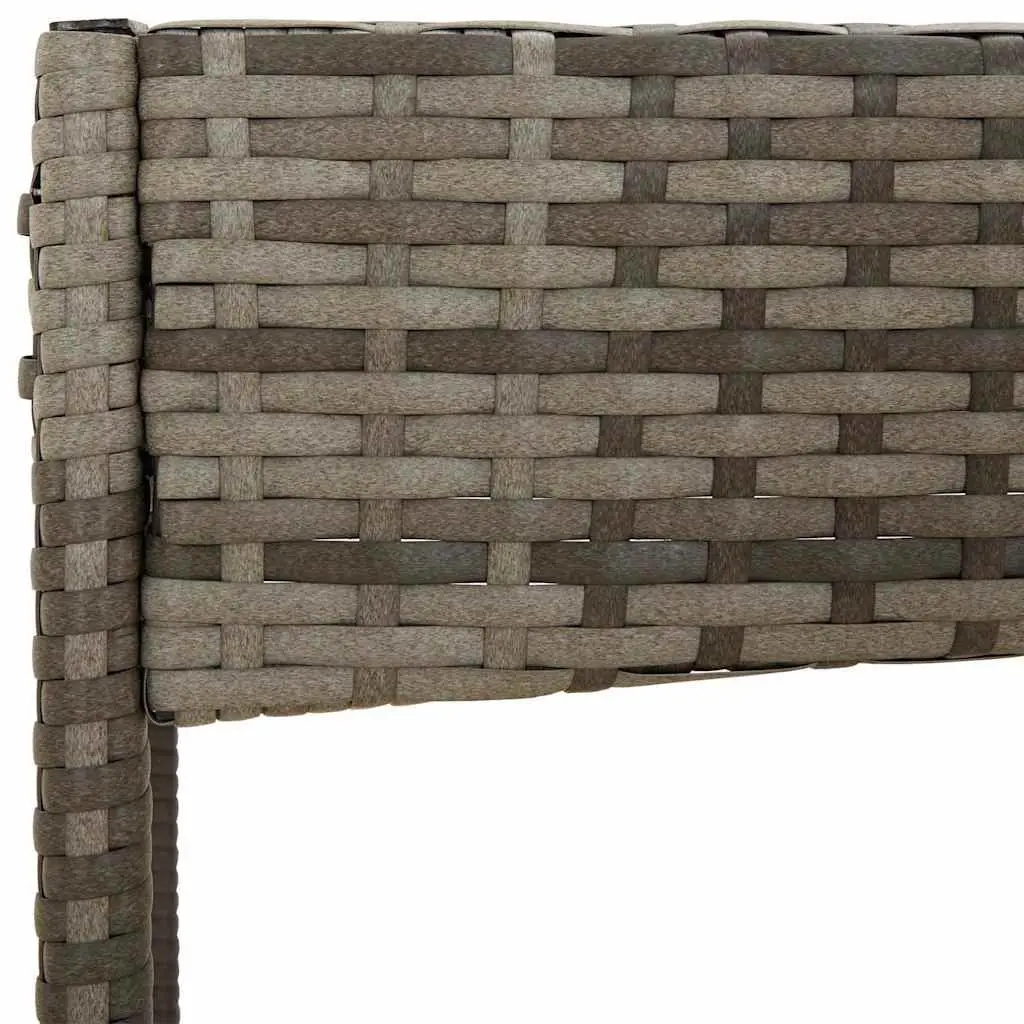 Garden Lounge Set Outdoor Furniture 4 Piece Grey Poly Rattan with Cushions