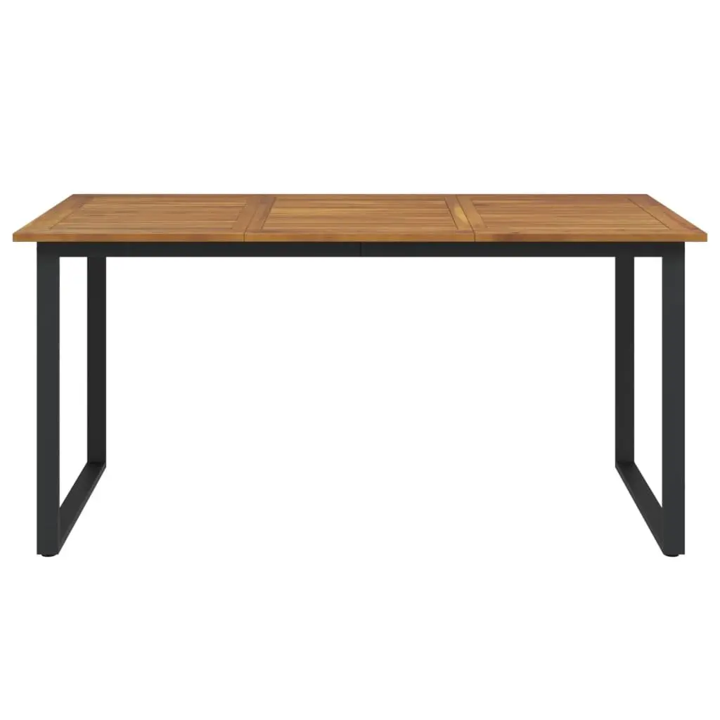 Outdoor Garden Table Patio 160x80x75cm Solid Acacia Wood Brown