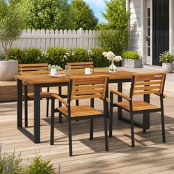 Dimensions and Specs of the Solid Acacia Garden Table