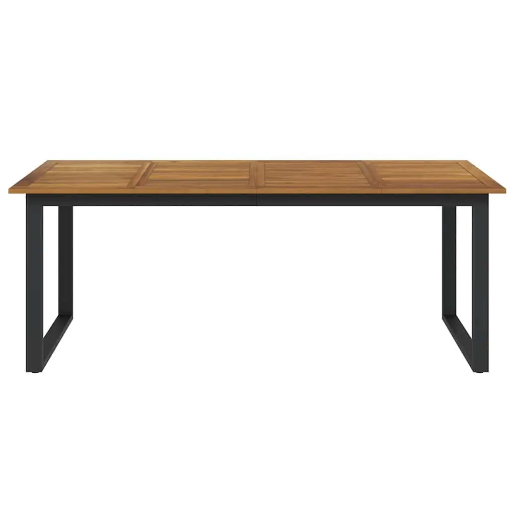 Brown Solid Wood Outdoor Dining Table