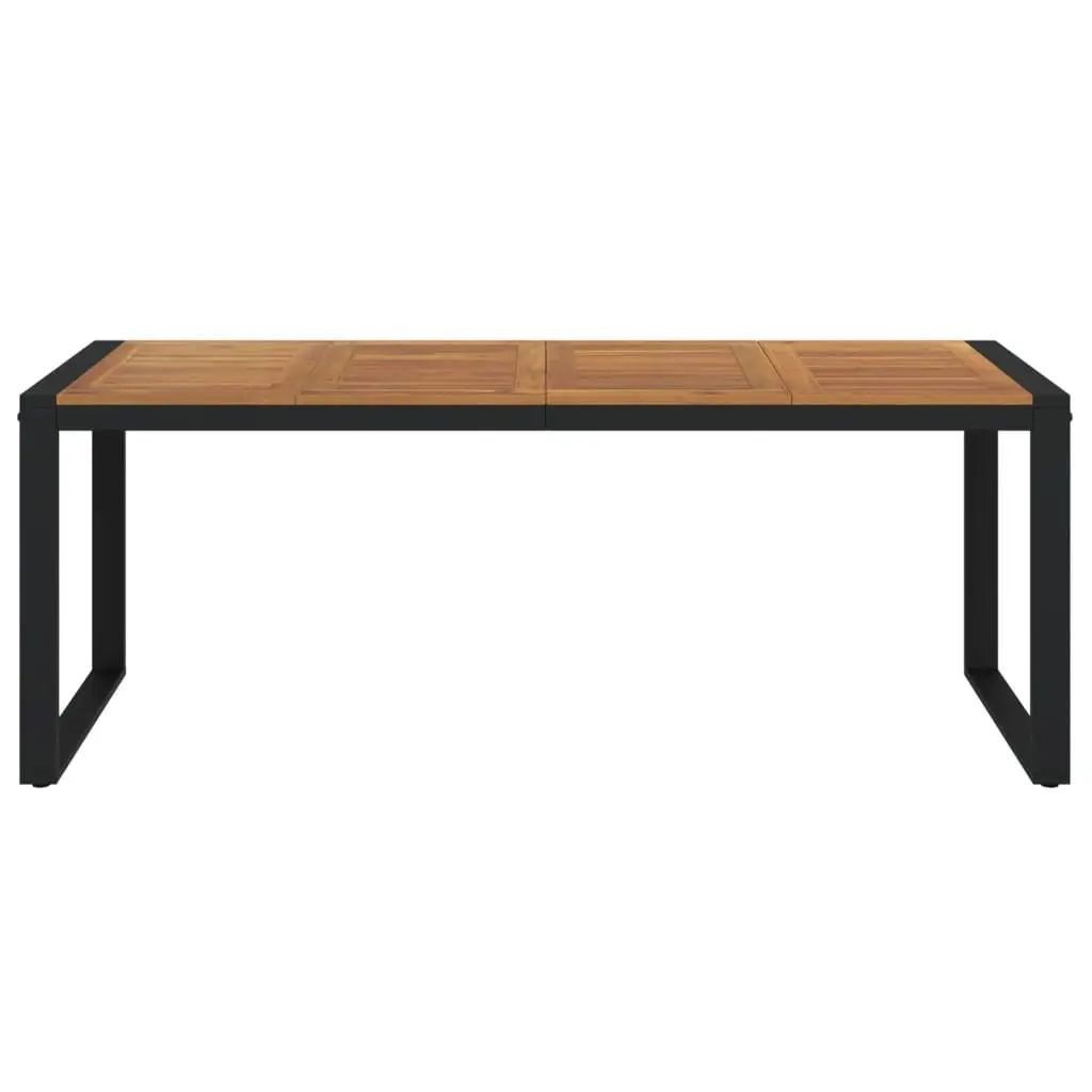 Outdoor Dining Table for Garden or Patio Brown Acacia Wood 200 x 90 x 75 cm