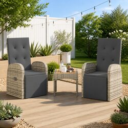Specifications for Grey Reclining Garden Chairs with Cushions