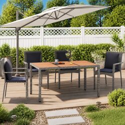 Specifications of Grey Poly Rattan Garden Table