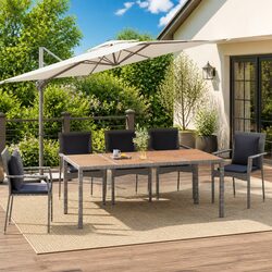 Garden Table Specifications: Acacia Wood and Rattan Frame