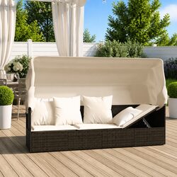 Outdoor Lounge Bed Specifications: Adjustable Roof and Cushions