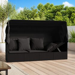 Specifications of Black Poly Rattan Outdoor Sun Lounge Bed