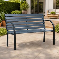 112cm Outdoor Garden Bench: Dimensions and Features Listed
