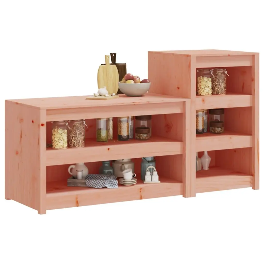 Outdoor Kitchen Cabinets Garden Use 2 Piece Solid Wood Storage Cupboard