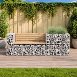 Specifications of Pinewood Garden Bench with Steel Gabion Base
