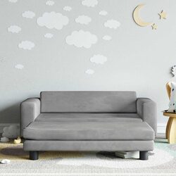 Kids Sofa Dimensions: 100L x 50W x 30H cm, Grey