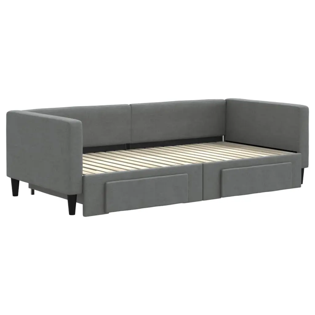Daybed with Trundle and Storage Drawers, 90x190cm