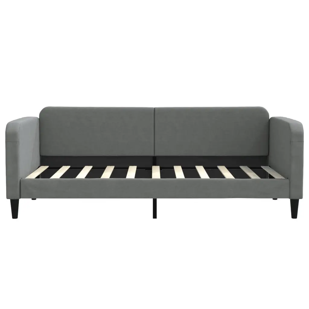 Daybed with Trundle and Storage Drawers for Guest Bedroom Grey 90 x 190 cm