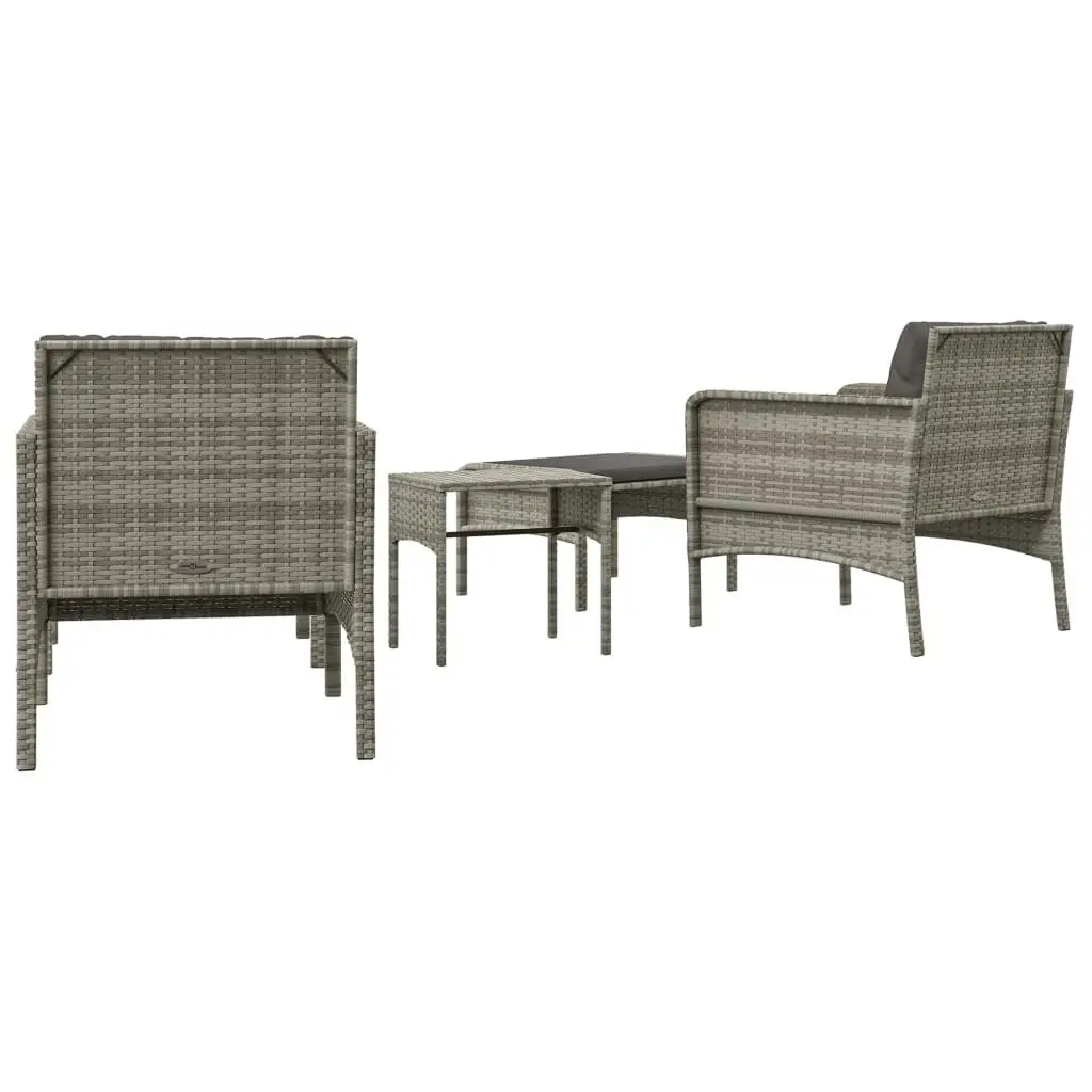 5 Piece Grey Garden Lounge Set with Sturdy Construction