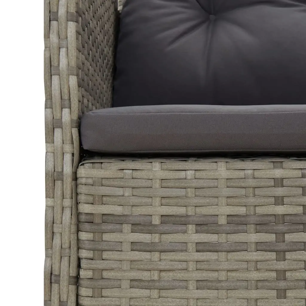 5 Piece Grey Garden Lounge Set with Sturdy Construction