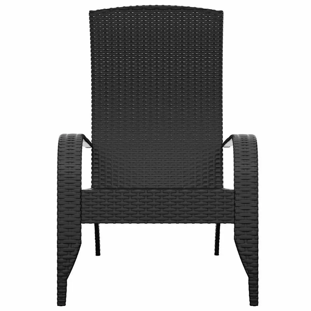 Adirondack Chair Outdoor Garden Patio Black Relaxation Lounger