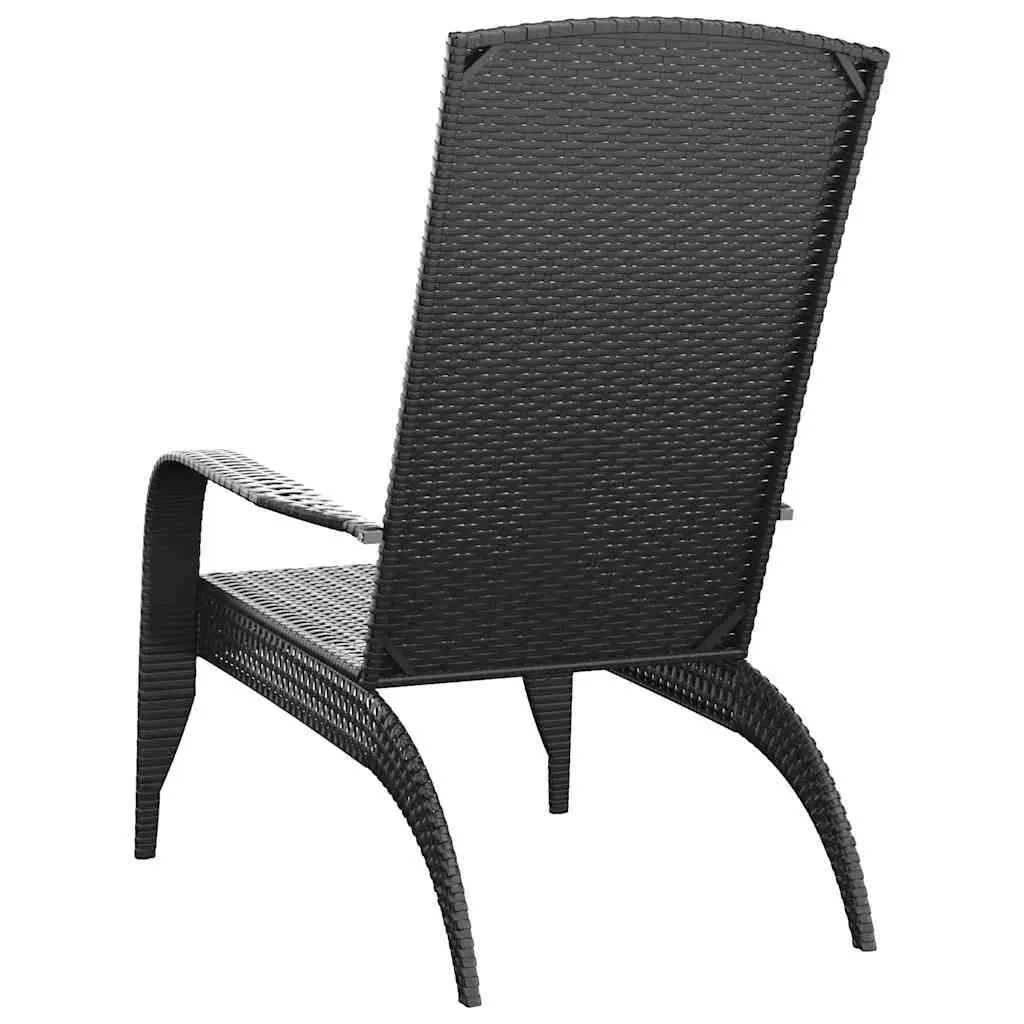 Adirondack Chair Outdoor Garden Patio Black Relaxation Lounger