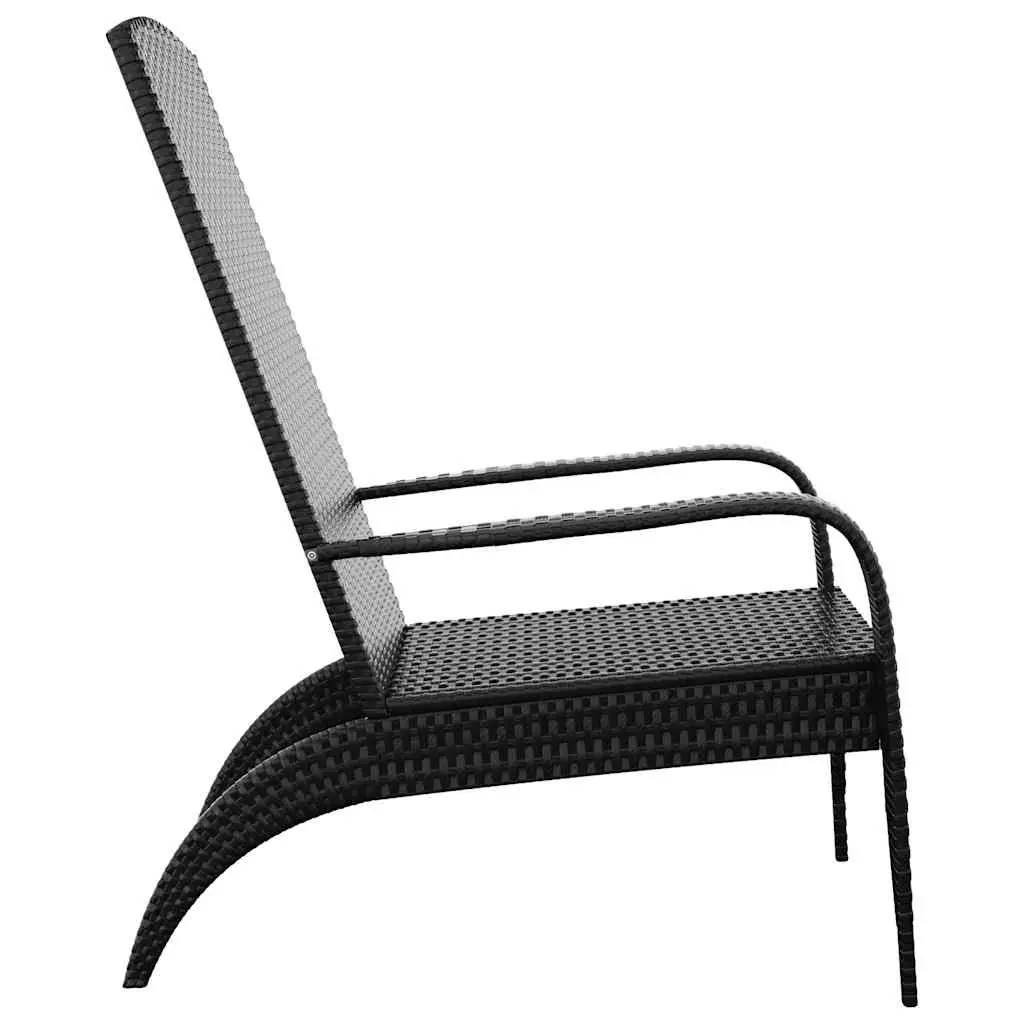 Adirondack Chair Outdoor Garden Patio Black Relaxation Lounger
