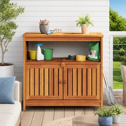 Garden Console Table Dimensions 80x35x75cm Solid Acacia