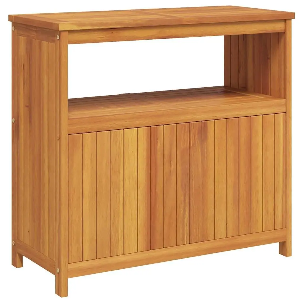 Garden Console Table 80x35x75cm Solid Acacia Wood Outdoor Storage Furniture
