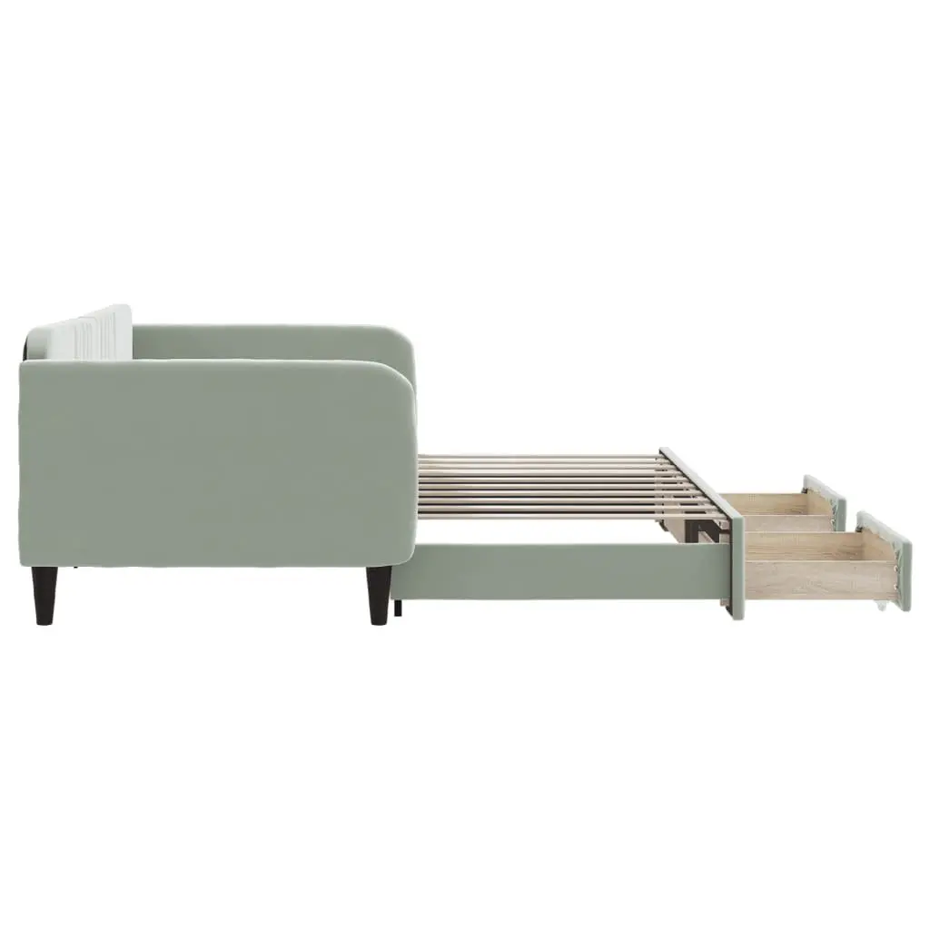Grey Daybed with Trundle and Drawers