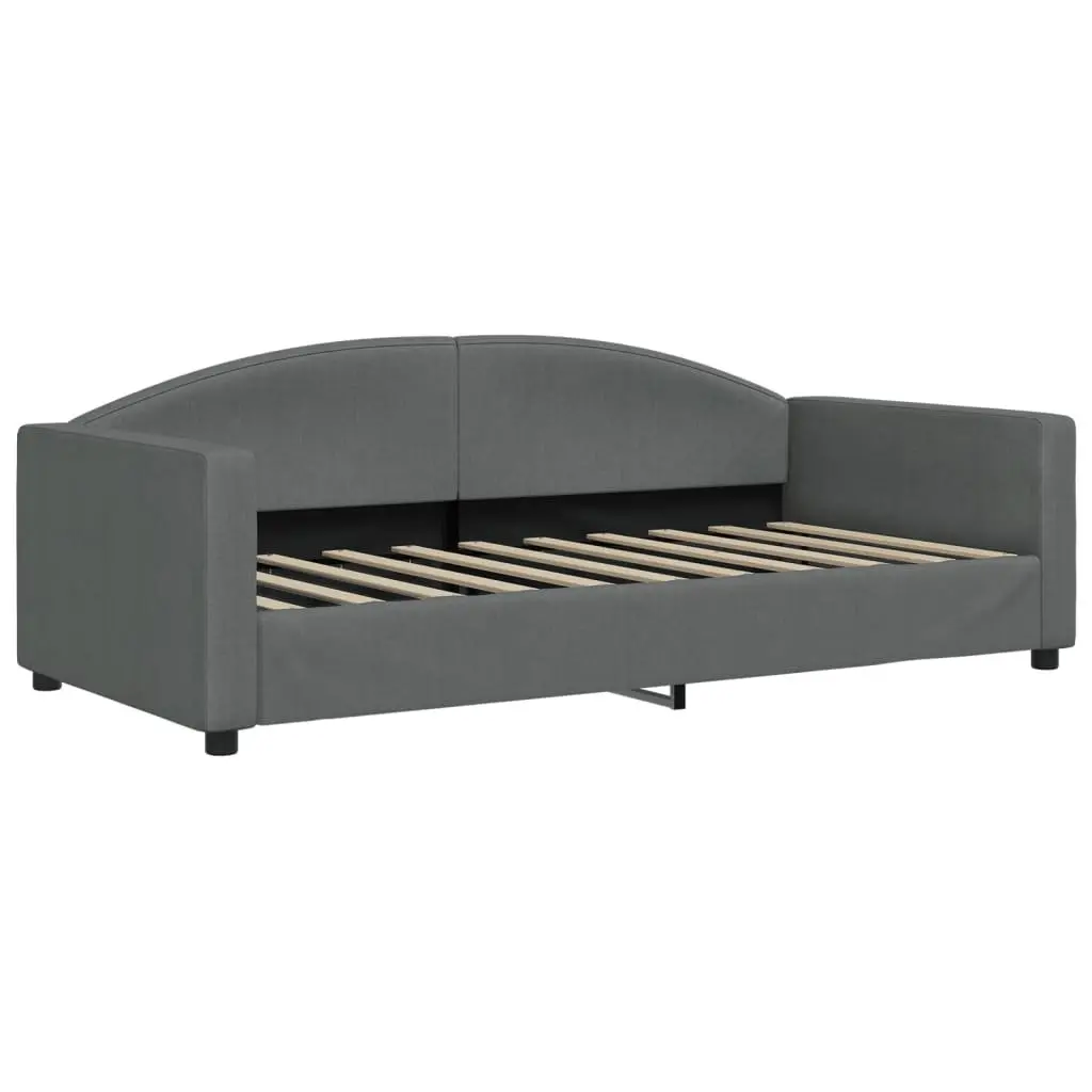 Daybed with Trundle Sofa Bed Grey 90x190 cm Modern Living Room Furniture