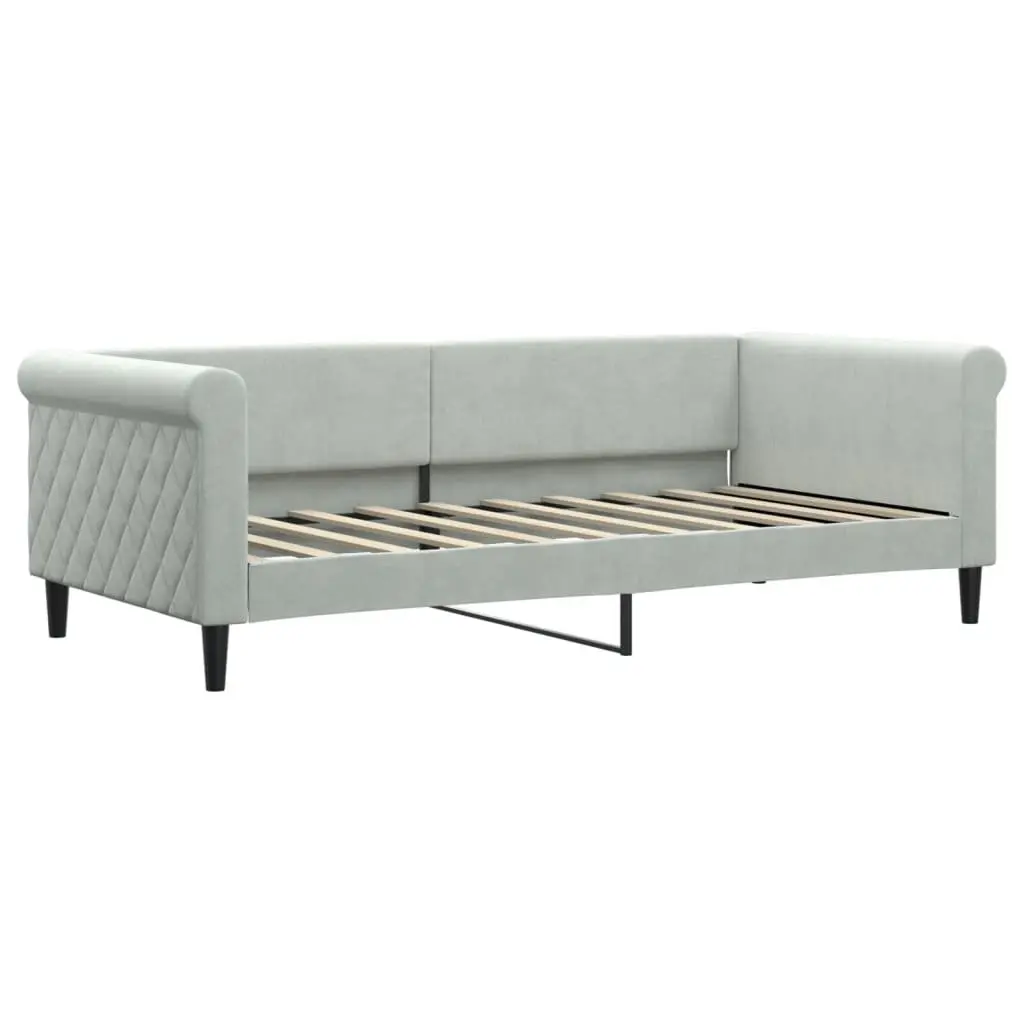 Daybed with Trundle Sofa Bed Grey 90x190cm