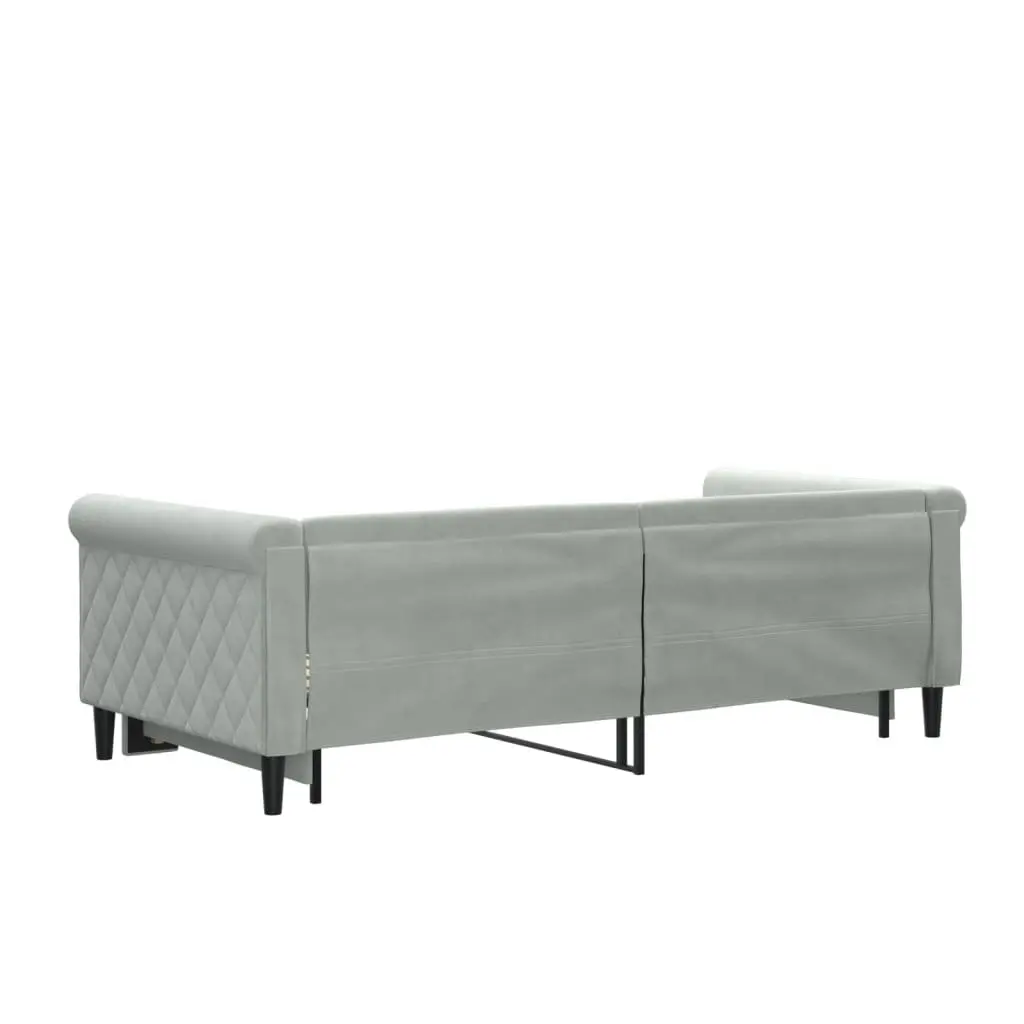 Daybed with Trundle Sofa Bed Grey 90x190cm