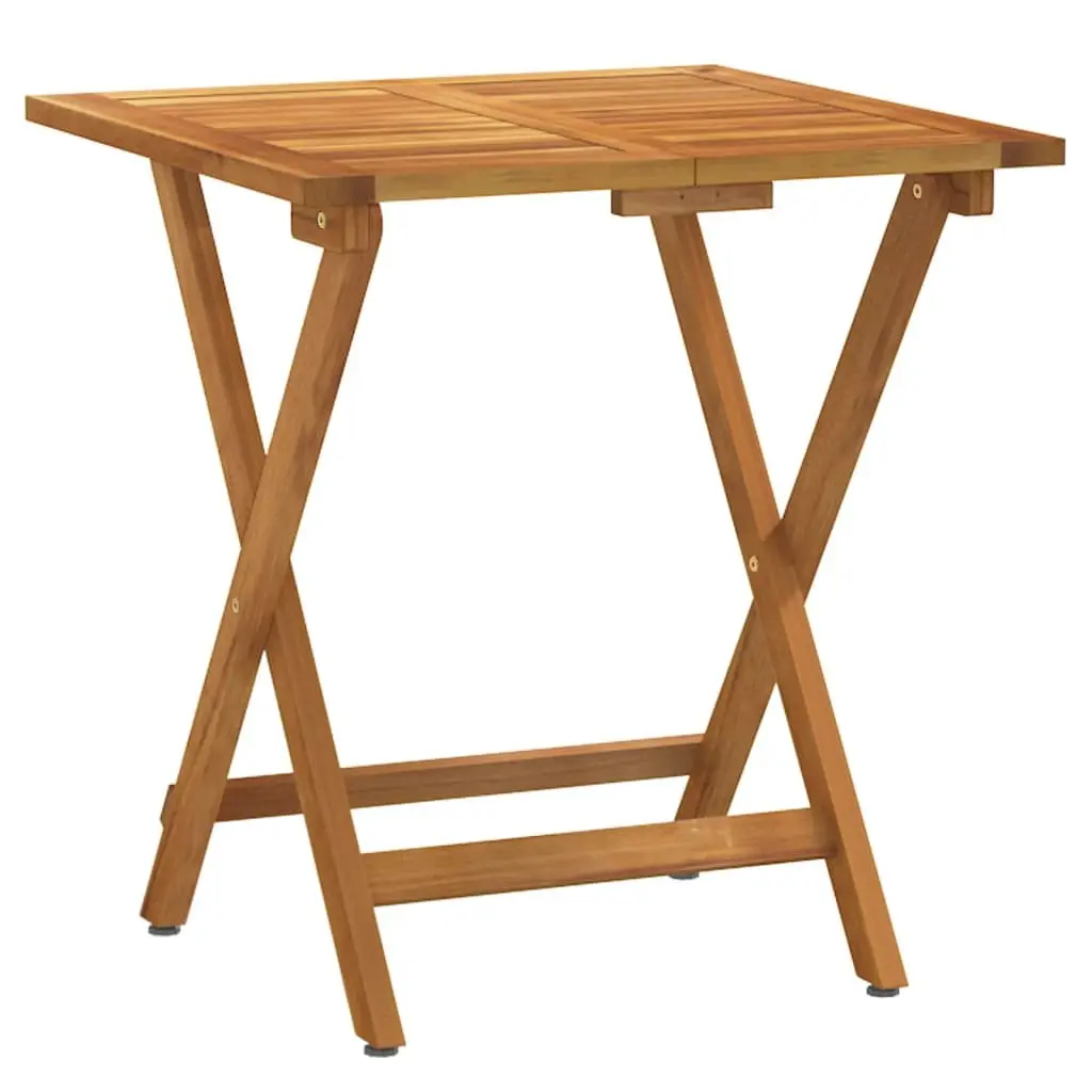 3 Piece Folding Bistro Set Solid Acacia Wood Outdoor Garden Dining Furniture