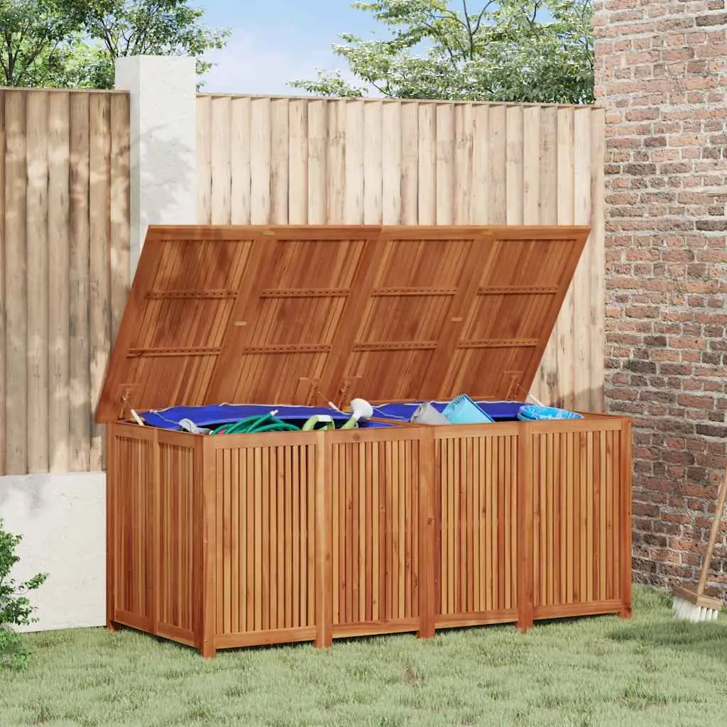Wooden Garden Storage Box Outdoor Use 200x80x75cm Brown