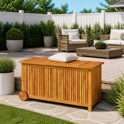 Specifications of the Garden Storage Box with Wheels 113x50x58cm