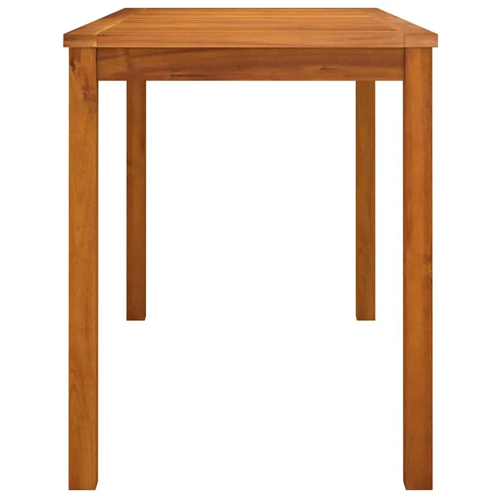 Solid Acacia Wood Garden Dining Table Outdoor Patio Furniture Brown 110x55x67cm