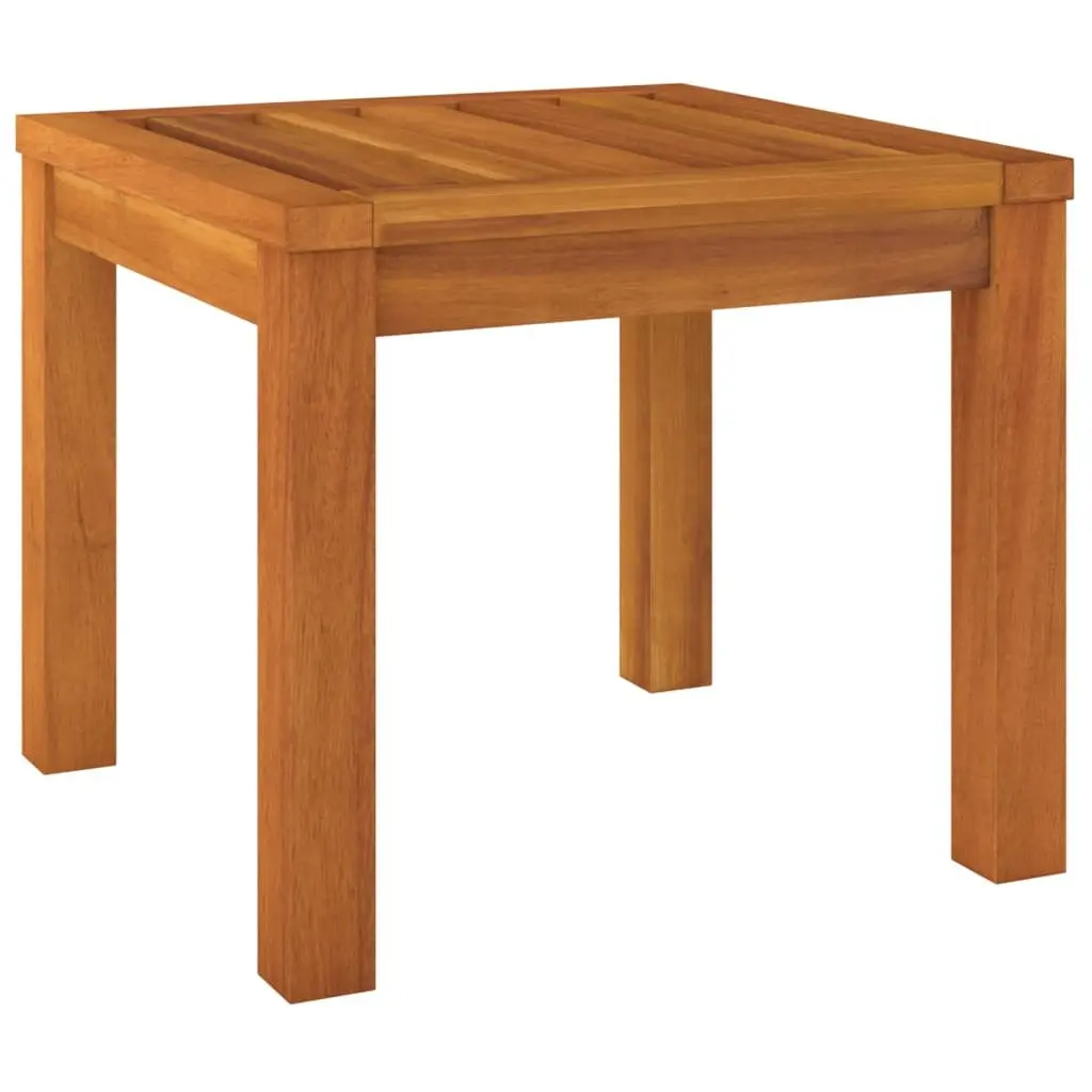 Garden Stools for Outdoor Use 2 Piece Acacia Wood with Cushions Cream Seat