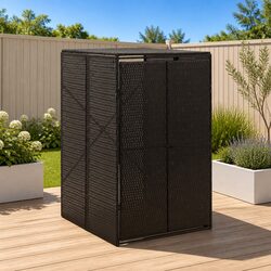 Specifications of the Black Wheelie Bin Storage Shed